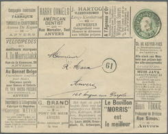 GA Belgien - Ganzsachen: 1893, 10 C Green Advertising Postal Stationery Envelope (Publishing Company, Anvers) Wit - Other & Unclassified