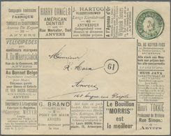 GA Belgien - Ganzsachen: 1893, 10 C Green Advertising Postal Stationery Envelope (Publishing Company, Anvers) Wit - Altri & Non Classificati