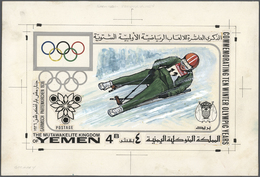 Thematik: Olympische Spiele / Olympic Games: 1968, Yemen (Kingdom). Artist's Drawing For The 4B Value Of The Set "Commem - Other & Unclassified