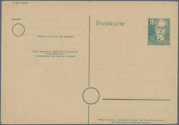GA Sowjetische Zone - Ganzsachen: 1948, 10 Pfg. Bebel Ganzsachenkarte Mit DV "M301/C8088" Und Rückseiti - Other & Unclassified