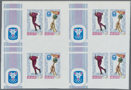 ** Thematik: Olympische Spiele / Olympic Games: 1968, Burundi. Progressive Proof (8 Phases) For The Souvenir Sheet In Bl - Other & Unclassified