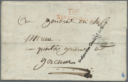 Br Belgien - Französische Armeepost: 1795, "D.ON. C B.AU G.AL. DES ARM." (Bruges), Double Line In Red, Clear On F - Altri & Non Classificati