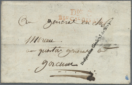 Br Belgien - Französische Armeepost: 1795, "D.ON. C B.AU G.AL. DES ARM." (Bruges), Double Line In Red, Clear On F - Other & Unclassified
