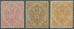 * Bosnien Und Herzegowina (Österreich 1879/1918): 1900, Doppeladler 20 H. Rosa, 30 H. Hellbraun Und 40 H. Gelbor - Bosnia Erzegovina