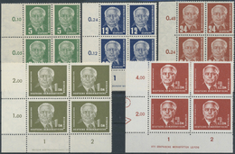 **/ DDR: 1952, Freimarken W. Pieck Mit 322 Zb XI DV 1, 323 Va XI DV 1, 324 Z XI DV 1, 325 V XI DV 1 Und - Autres & Non Classés