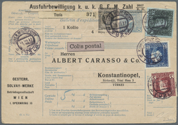 GA Bosnien Und Herzegowina: 1917: Auslandspostbegleitadresse (= Auslandspaketkarte), Dreisprachig: Deutsch, Kroat - Bosnia Erzegovina