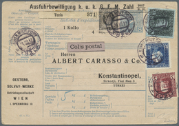 GA Bosnien Und Herzegowina: 1917: Auslandspostbegleitadresse (= Auslandspaketkarte), Dreisprachig: Deutsch, Kroat - Bosnia And Herzegovina