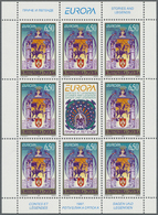 ** Bosnien Und Herzegowina - Serbische Republik: 1997, Europa, Both Issues In Little Sheets Of 8 Stamps Each, Min - Bosnia And Herzegovina