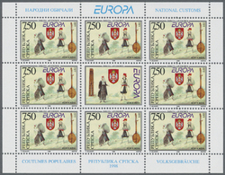 ** Bosnien Und Herzegowina - Serbische Republik: 1998, Europa, Five Little Sheets Of Both Issues With 8 Stamps Ea - Bosnia And Herzegovina