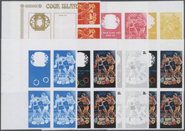 ** Thematik: Olympische Spiele / Olympic Games: 1972, MUNICH '72, Boxing - 8 Items; Cook Islands, Progressive Plate Proo - Other & Unclassified