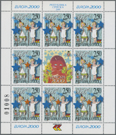 ** Bosnien Und Herzegowina - Serbische Republik: 2000, Europa, Both Issues In Little Sheets Of 8 Stamps Each, Min - Bosnia Erzegovina