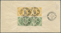 GA Bosnien Und Herzegowina - Ganzsachen: 1888 (22.10.), GS-Umschlag Doppeladler 5 Kr. Rot Mit Rs. Zusatzfrankatur - Bosnia Erzegovina