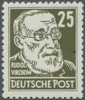 ** DDR: 1953, 25 Pfg. Köpfe II Mit WZ X I, Tadellos Postfrisch Mit Dem Plattenfehler "Punkt Unter Den L - Andere & Zonder Classificatie