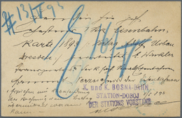 GA Bosnien Und Herzegowina - Stempel: DOBOJ: 1893 (11.5.), Postkarte 2 Kr. Rötlichbraun Mit Stempel 'K. Und K. MI - Bosnia And Herzegovina