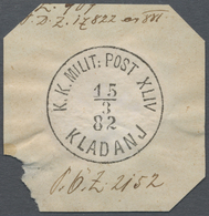 Brrst Bosnien Und Herzegowina - Stempel: KLADANJ: 1882, Probeabschlag Des Stempels 'K. K. MILIT. POST XLIV KLADANJ' - Bosnia And Herzegovina