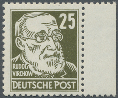 ** DDR: 1952, 25 Pf. Köpfe Braunoliv Auf Gestrichenem Papier Mit WZ 2 XI, Einwandfrei Gezähnt Und Postf - Other & Unclassified