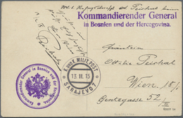 Bosnien Und Herzegowina - Besonderheiten: 1915 (13.2.), Portofreie Feldpostkarte Mit Stempel 'K. Und K. MILIT. - Bosnie-Herzegovine