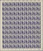 ** DDR: 1953, 80 Pfg. Thälmann Dunkellilaultramarin Auf Gestrichenem Und Gewöhnlichem Papier, Jeweils Z - Autres & Non Classés