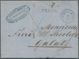 Br Bulgarien: 1863, Stampless Lettersheet With Complete Message From Rustschuk (Russe) To Galatz, Clearly Oblit. - Covers & Documents