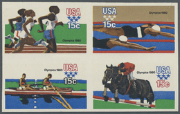 ** Thematik: Olympische Spiele / Olympic Games: 1979, USA For Summer Olympic Games, Moscow '80. Scarce Imperforate Varie - Other & Unclassified