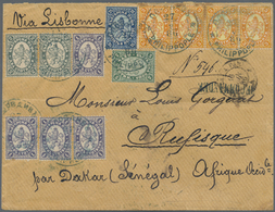 Br Bulgarien: 1886, COVER (seal On Back Cut Out) TO SENEGAL, A UNIQUE FRANKING TO A VERY RARE DESTINATION.1886, 2 - Covers & Documents