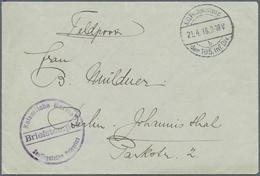 Bulgarien - Besonderheiten: 1916 Feldpostbrief Aus Varna (Bulgarien) Mit Blauem Briefstempel Der "Seeflugstati - Autres & Non Classés