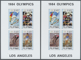 (*) Thematik: Olympische Spiele / Olympic Games: 1984, Philippinen, Unissued Olympics Set Of 6 Imperforated Margin Copie - Other & Unclassified
