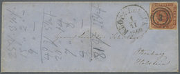 Br Dänemark: 1859-62: Drei Kleine Briefe Gebraucht Im Heutigen Norddeutschland, Mit 1) Briefkuvert 1860 Von Lübec - Storia Postale