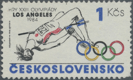 ** Thematik: Olympische Spiele / Olympic Games: OLYMPISCHE SPIELE: 1984, Tschechoslowakei 1 Kc., Unverausgabte Marke Zur - Other & Unclassified