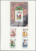 Thematik: Olympische Spiele / Olympic Games: 1988, Dominica. Imperforate Proofs In Issued Colors For The Complete Set SU - Other & Unclassified