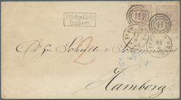 Br Dänemark: 1864, Briefumschlag Mit Paar 3 Sk. Lila, Gez. K13:12½ (rechte Untere Ecke Verbessert) Mit Duplex-Ste - Storia Postale