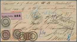 Br Dänemark: 1875, 50 Ö Brown/red Lilac (inverted Frame), 3 Ö Dull Blue/gray, 16 Ö Grey/brown, And 20 Ö Grey/red, - Lettres & Documents