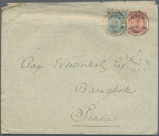 Br Dänemark: 1890, 10 Öre And 20 Öre Tied With Cds "Horsholm" On Letter To Bangkok/Siam. Transit Mark Brindisi An - Covers & Documents