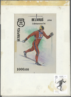 Thematik: Olympische Spiele / Olympic Games: 1994, Belarus For Olympic Winter Games Lillehammer '94. Set Of 5 Artworks F - Other & Unclassified