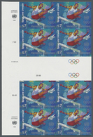 ** Thematik: Olympische Spiele / Olympic Games: 1996, UN Vienna. Imperforate Vertical Gutter Block Of 2 Blocks Of 4 For  - Other & Unclassified