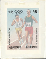 (*) Thematik: Olympische Spiele / Olympic Games: 1996, Bangladesh 6 Cent Marke, Original Entwurfzeichnung Mit Abbildung  - Other & Unclassified