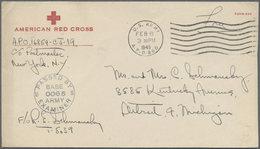 Br Dänemark - Färöer: 1945, US Fieldpost In Reykjavik, Red Cross Cover With Sender Address "...APO 16859 CJ 19... - Faroe Islands