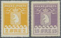 * Dänemark - Grönländisches Handelskontor: 1915, Paketmarken 'Thiele II' 2 Öre Gelb Und 15 Öre Violett Ungebrauc - Other & Unclassified