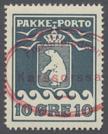 O Dänemark - Grönländisches Handelskontor: 1937, 10 Öre Mit Rotem Ovalstempel "Fiskeripladsen Karssorssat", FA L - Altri & Non Classificati