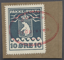 Brrst Dänemark - Grönländisches Handelskontor: 1937, 10 Öre (gez. L 10¾) Mit Rotem Ovalstempel "Udstedet Sydproven" - Other & Unclassified