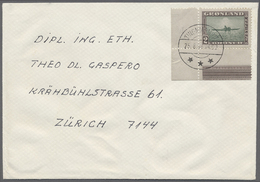 Br Dänemark - Grönland: 1945, ER 2 Kr. (l.u.) Als EF Auf Brief Von "Tingmiamiut 25.8.58" In Die Schweiz. - Covers & Documents