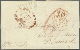 Br Dänemark - Besonderheiten: 1831, Ship Letter "Paid Leith" Per Steamer To Hamburg With Red Crowned Oval "SHIP L - Other & Unclassified