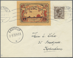 Dänemark - Besonderheiten: 1925 (3.9.), Special Flight Cover Bearing King Christian 20öre Brown And Special Ai - Autres & Non Classés