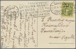 Br Thematik: Pfadfinder / Boy Scouts: 1934, Latvia. Boy Scout National Camp GAIDA JOS Roller Postmark On Picture Postcar - Other & Unclassified