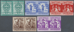 (*) Thematik: Pfadfinder / Boy Scouts: 1955, Boy Scouts, 5 Values Complete, Imperf. Proofs In Horiz. Pairs, Issued Desig - Altri & Non Classificati