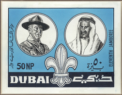 Thematik: Pfadfinder / Boy Scouts: 1964, Dubai. Artist's Drawing For The Issue ELEVENTH JAMBOREE, ATHENS Showing The Un- - Other & Unclassified