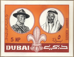 Thematik: Pfadfinder / Boy Scouts: 1964, Dubai. Artist's Drawing For The Issue ELEVENTH JAMBOREE, ATHENS Showing The Un- - Altri & Non Classificati