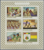 ** Thematik: Pfadfinder / Boy Scouts: 1969, SCOUTS IN GUINEA - 8 Items; Progressive Plate Proofs For The Souvenir Sheet, - Altri & Non Classificati