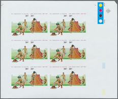 ** Thematik: Pfadfinder / Boy Scouts: 1983, Cook Islands. Imperforate Miniature Sheet For Both The 36c Values Of The Iss - Autres & Non Classés
