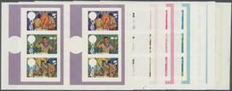 ** Thematik: Pfadfinder / Boy Scouts: 1983, Aitutaki, 8 Items, Collective, Progressive Plate Proofs Of The Souvenir Shee - Other & Unclassified